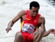 Jean Marie Okutu, 5º en salto de longitud