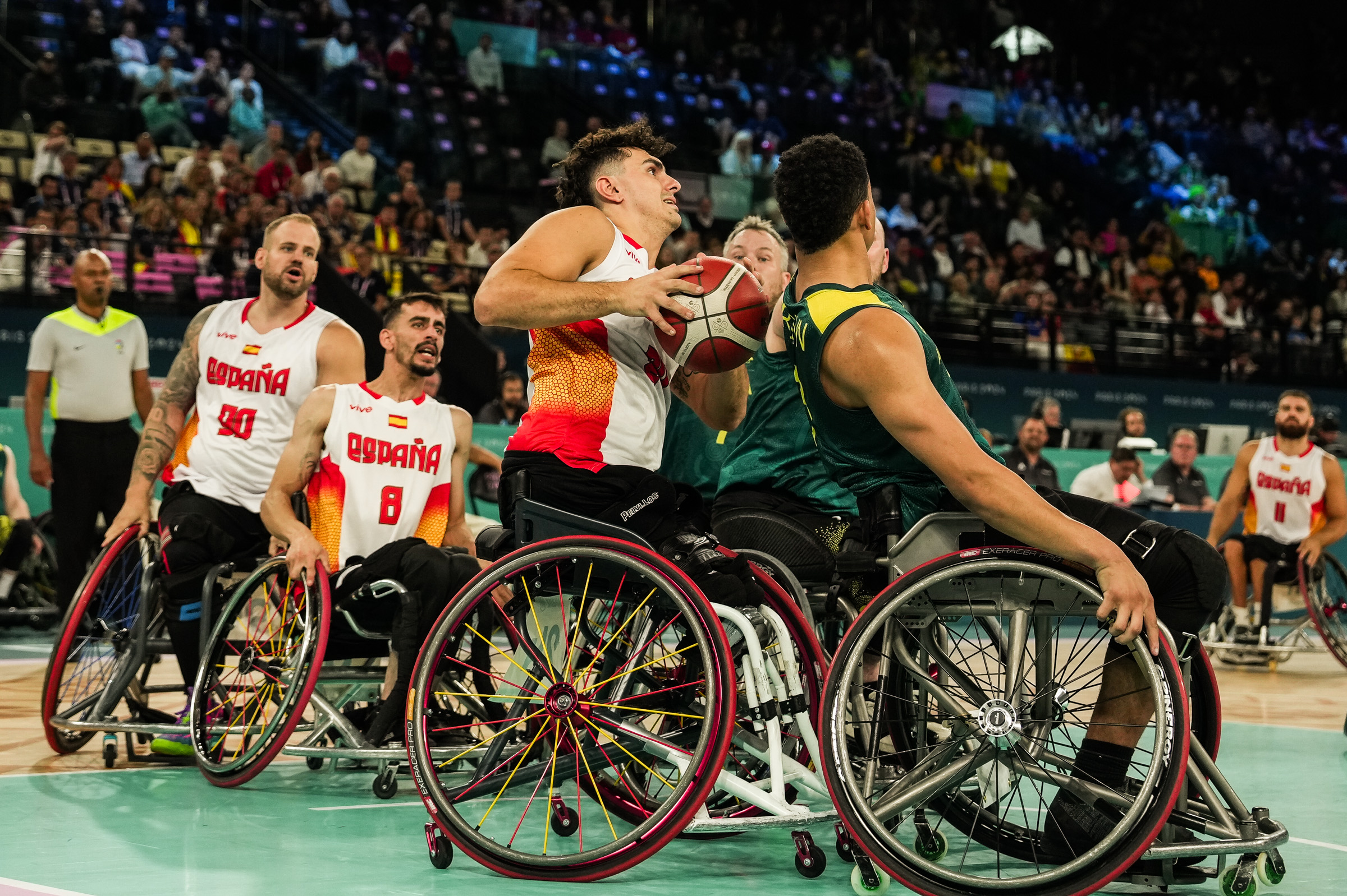 España vs Australia. Fuente: Gorka Leiza / CPE.